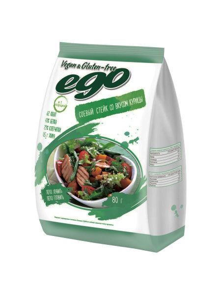 Соевое мясо Куриный стейк Ego Veg&Gluten-free, 80г фотография