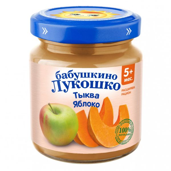 Изображение товара Бабушкино Лукошко пюре Яблоко Тыква с 5 месяцев 100г Бабушкино Лукошко пюре Яблоко Тыква с 5 месяцев 100г фотография