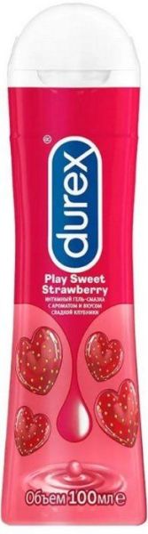Гель-смазка Дюрекс Play sweet strawberry с ароматом сладкой клубники 100мл фотография